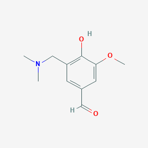 3-((Dimethylamino)methyl)-4-hydroxy-5-methoxybenzaldehyde chemical structure (CAS 87743-10-0)