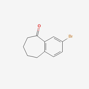 3-Bromo-6,7,8,9-tetrahydro-5H-benzo[7]annulen-5-one chemical structure (CAS 87779-78-0)