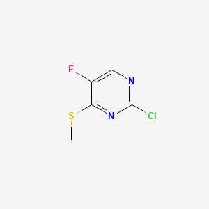 2-Chloro-5-fluoro-4-(methylthio)pyrimidine chemical structure (CAS 87789-51-3)