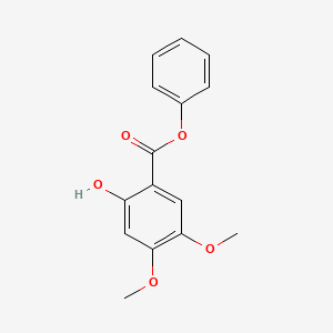 Phenyl 2-hydroxy-4,5-dimethoxybenzoate chemical structure (CAS 877997-98-3)