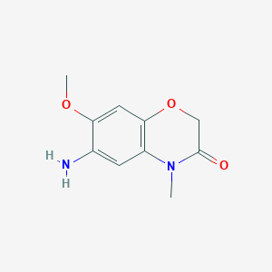 6-Amino-7-methoxy-4-methyl-2h-benzo[b][1,4]oxazin-3(4h)-one chemical structure (CAS 878160-17-9)