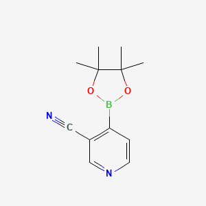 4-(4,4,5,5-Tetramethyl-1,3,2-dioxaborolan-2-yl)nicotinonitrile chemical structure (CAS 878194-92-4)