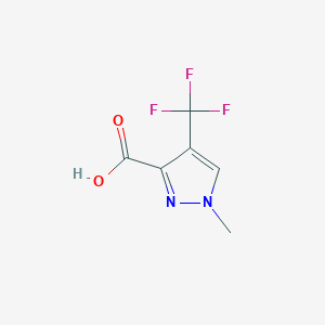 1-Methyl-4-(trifluoromethyl)-1H-pyrazole-3-carboxylic acid chemical structure (CAS 878204-61-6)
