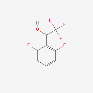 1-(2,6-Difluorophenyl)-2,2,2-trifluoroethan-1-ol chemical structure (CAS 878204-73-0)