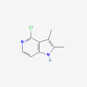 4-Chloro-2,3-dimethyl-1H-pyrrolo[3,2-c]pyridine chemical structure (CAS 878232-70-3)