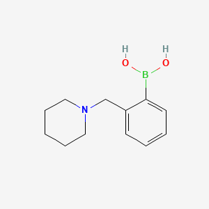 (2-(Piperidin-1-ylmethyl)phenyl)boronic acid chemical structure (CAS 878289-33-9)