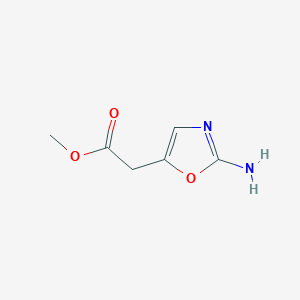 Methyl 2-(2-aminooxazol-5-yl)acetate chemical structure (CAS 878375-87-2)