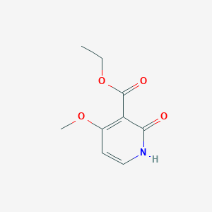 Ethyl 4-methoxy-2-oxo-1,2-dihydropyridine-3-carboxylate chemical structure (CAS 87853-69-8)
