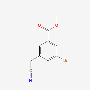 Methyl 3-bromo-5-(cyanomethyl)benzoate chemical structure (CAS 878741-84-5)