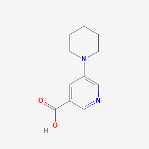 5-(Piperidin-1-yl)nicotinic acid chemical structure (CAS 878742-33-7)