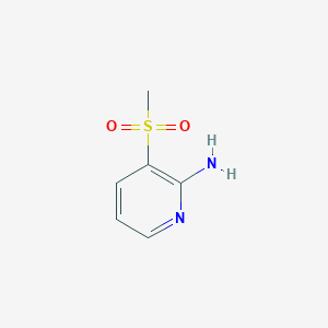 3-(Methylsulfonyl)pyridin-2-amine chemical structure (CAS 878805-97-1)