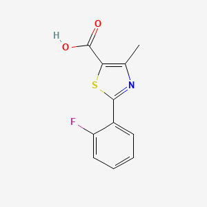 2-(2-Fluorophenyl)-4-methylthiazole-5-carboxylic acid chemical structure (CAS 879070-37-8)
