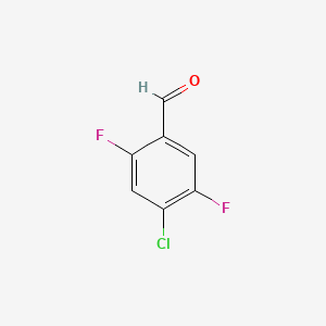 4-Chloro-2,5-difluorobenzaldehyde chemical structure (CAS 879093-02-4)
