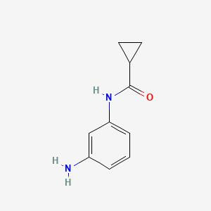 N-(3-Aminophenyl)cyclopropanecarboxamide chemical structure (CAS 879127-21-6)