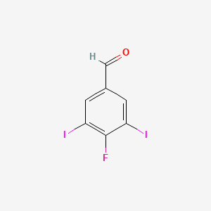 4-Fluoro-3,5-diiodobenzaldehyde chemical structure (CAS 879127-68-1)