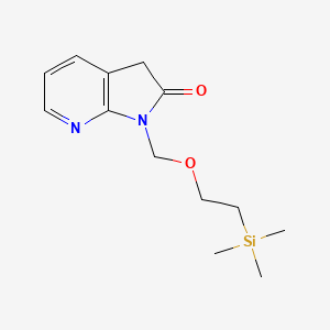 1-((2-(Trimethylsilyl)ethoxy)methyl)-1H-pyrrolo[2,3-b]pyridin-2(3H)-one chemical structure (CAS 879132-48-6)