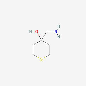 4-(Aminomethyl)tetrahydro-2H-thiopyran-4-ol chemical structure (CAS 879514-92-8)