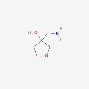 3-(Aminomethyl)oxolan-3-ol chemical structure (CAS 879515-14-7)