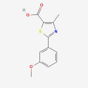 4-Methyl-2-(3-methoxyphenyl)thiazole-5-carboxylic acid chemical structure (CAS 879636-95-0)