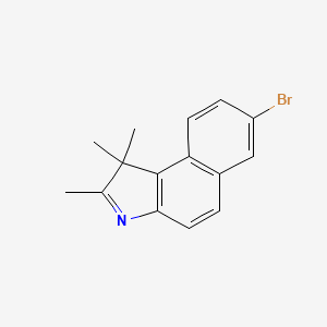 7-Bromo-1,1,2-trimethyl-1H-benzo[e]indole chemical structure (CAS 879713-65-2)