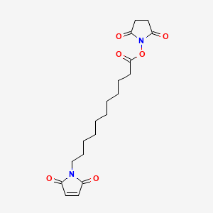 2,5-Dioxopyrrolidin-1-yl 11-(2,5-dioxo-2,5-dihydro-1H-pyrrol-1-yl)undecanoate chemical structure (CAS 87981-04-2)