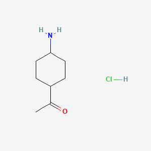 1-(trans-4-Aminocyclohexyl)ethanone hydrochloride chemical structure (CAS 879876-86-5)