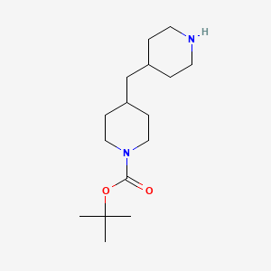 tert-Butyl 4-(piperidin-4-ylmethyl)piperidine-1-carboxylate chemical structure (CAS 879883-54-2)