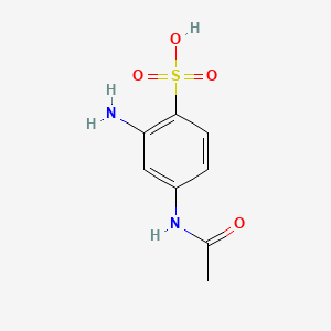 4-Acetamido-2-aminobenzenesulfonic acid chemical structure (CAS 88-64-2)