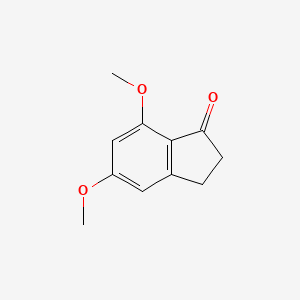 5,7-Dimethoxyindan-1-one chemical structure (CAS 880-87-5)