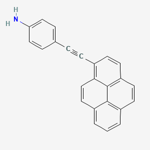 4-(Pyren-1-ylethynyl)aniline chemical structure (CAS 880081-83-4)