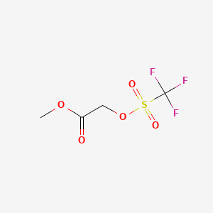 Methyl 2-(((trifluoromethyl)sulfonyl)oxy)acetate chemical structure (CAS 88016-31-3)