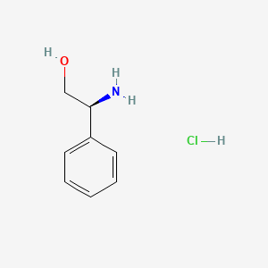 (S)-2-Amino-2-phenylethan-1-ol hydrochloride chemical structure (CAS 88026-82-8)
