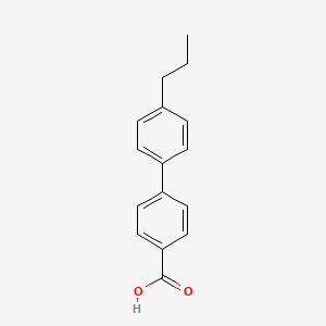 4'-Propyl-[1,1'-Biphenyl]-4-carboxylic acid chemical structure (CAS 88038-94-2)