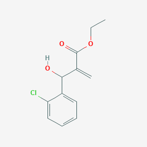 Ethyl 2-((2-chlorophenyl)(hydroxy)methyl)acrylate chemical structure (CAS 88039-46-7)