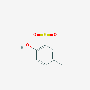 4-Methyl-2-(methylsulfonyl)phenol chemical structure (CAS 88041-62-7)