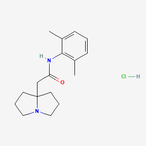 N-(2,6-Dimethylphenyl)-2-(hexahydro-1H-pyrrolizin-7a-yl)acetamide hydrochloride chemical structure (CAS 88069-49-2)