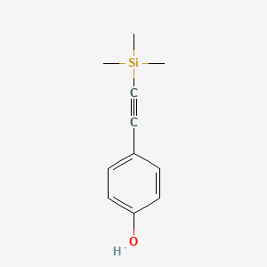 4-((Trimethylsilyl)ethynyl)phenol chemical structure (CAS 88075-18-7)
