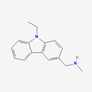 1-(9-Ethyl-9H-carbazol-3-yl)-N-methylmethanamine chemical structure (CAS 880813-36-5)