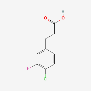 3-(4-Chloro-3-fluorophenyl)propionic acid chemical structure (CAS 881189-65-7)