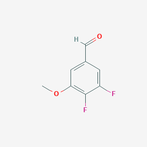 3,4-Difluoro-5-methoxybenzaldehyde chemical structure (CAS 881190-46-1)