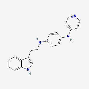 N1-(2-(1H-Indol-3-yl)ethyl)-N4-(pyridin-4-yl)benzene-1,4-diamine chemical structure (CAS 881202-45-5)