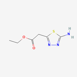 Ethyl 2-(5-amino-1,3,4-thiadiazol-2-yl)acetate chemical structure (CAS 88124-55-4)