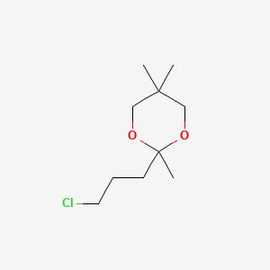 2-(3-Chloropropyl)-2,5,5-trimethyl-1,3-dioxane chemical structure (CAS 88128-57-8)