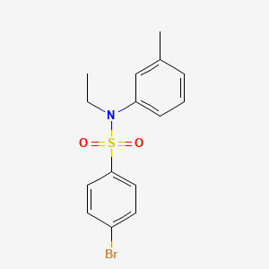 4-Bromo-N-ethyl-N-(m-tolyl)benzenesulfonamide chemical structure (CAS 881282-85-5)