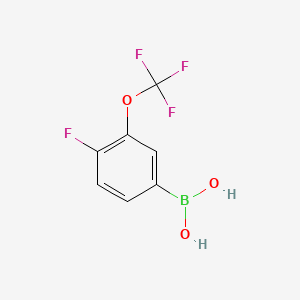(4-Fluoro-3-(trifluoromethoxy)phenyl)boronic acid chemical structure (CAS 881402-21-7)