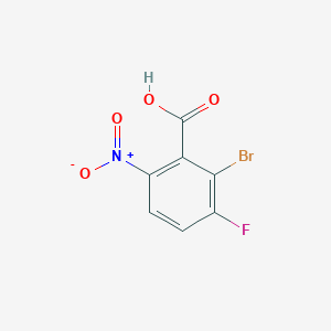 2-Bromo-3-fluoro-6-nitrobenzoic acid chemical structure (CAS 881415-27-6)