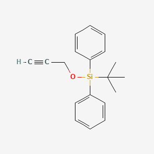 tert-Butyldiphenyl(prop-2-yn-1-yloxy)silane chemical structure (CAS 88159-06-2)