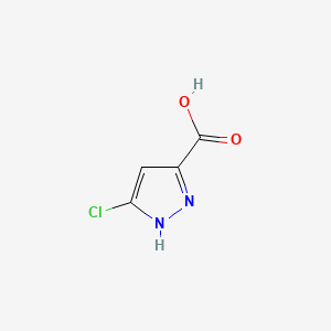 5-Chloro-1H-pyrazole-3-carboxylic acid chemical structure (CAS 881668-70-8)