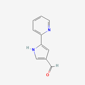 5-(Pyridin-2-yl)-1H-pyrrole-3-carbaldehyde chemical structure (CAS 881674-54-0)