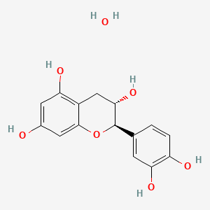 (2R,3S)-2-(3,4-Dihydroxyphenyl)chromane-3,5,7-triol hydrate chemical structure (CAS 88191-48-4)